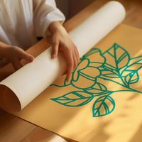 Turquoise Petals Dance Through Amber