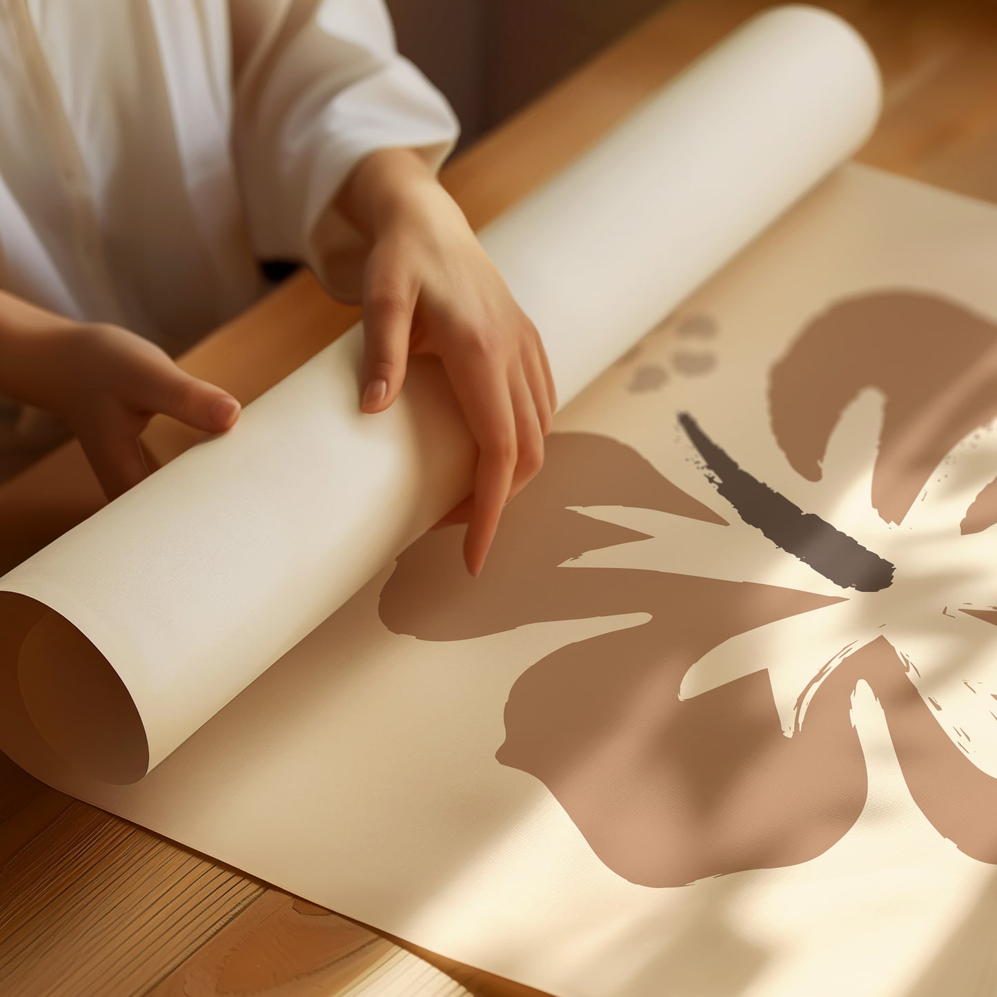 Gentle Petals Dance In Bronze