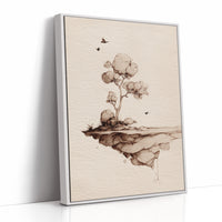 Floating Island Whispers Sepia Secrets