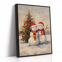 Frosty Friends Under Twinkling Lights