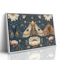 Night Moths Among Blooming Peonies