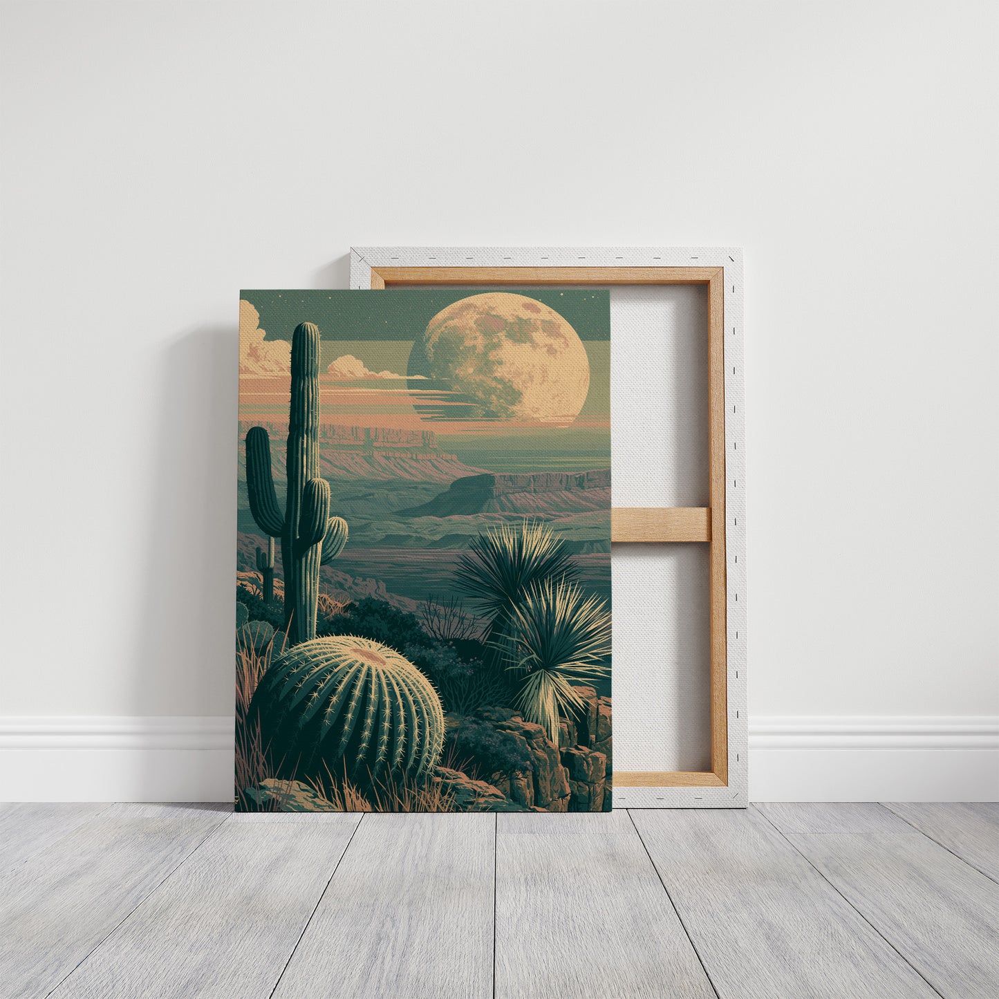 Desert Garden Under Moonrise