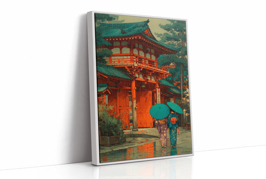 Rainy Steps At The Temple Gate