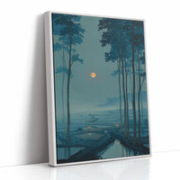 Moonlit Rivers Meet At Dusk