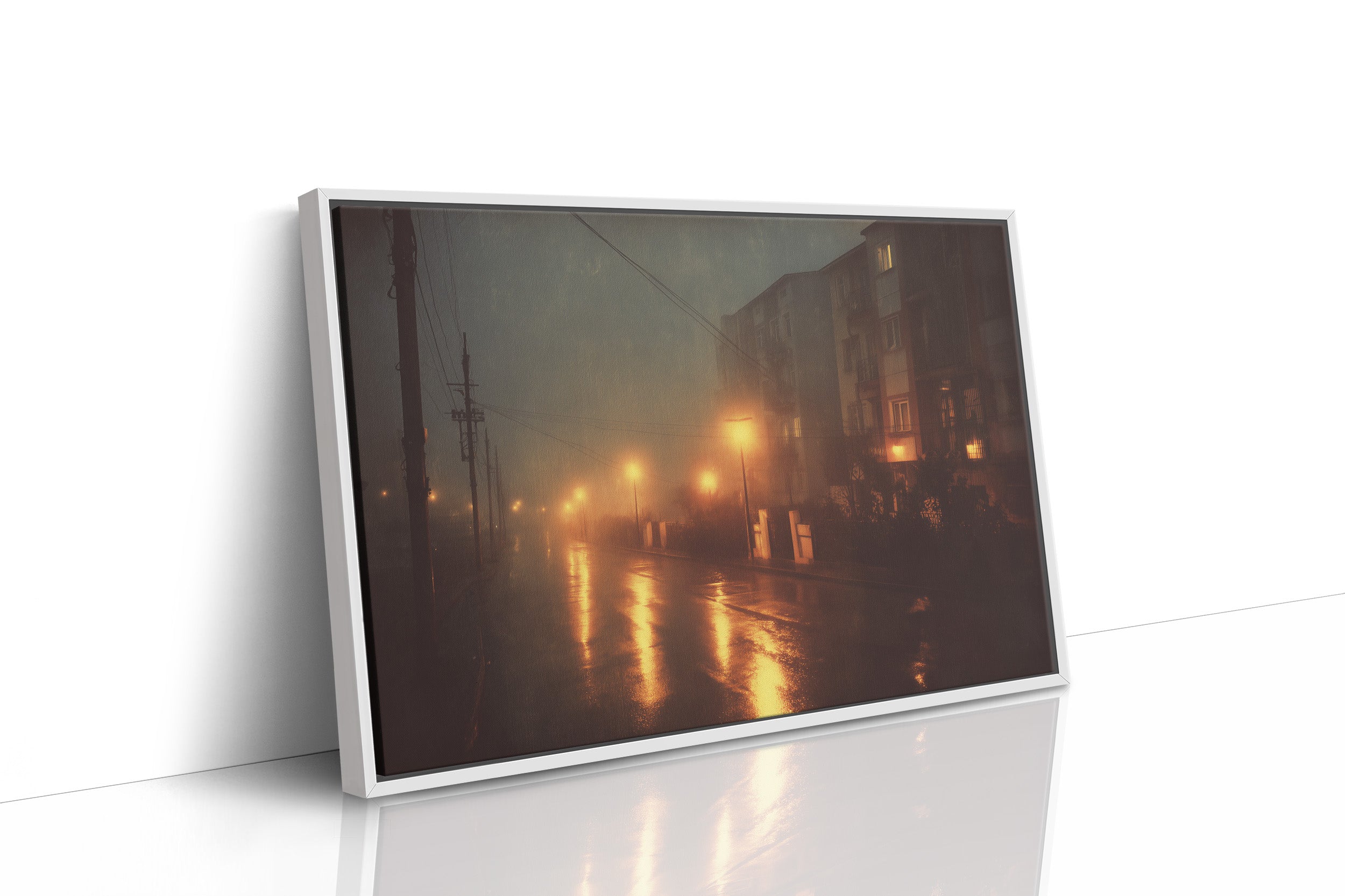 Amber Streets After Midnight Rain