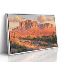 Superstition Mountains At Dusk