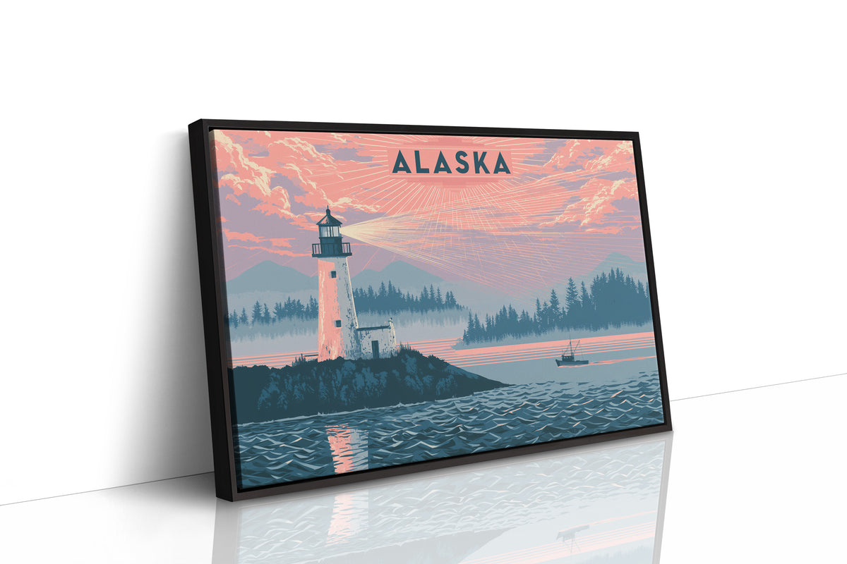 Alaska Lighthouse at Dusk