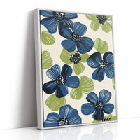 Summer Blossoms Drift In Navy
