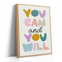 You Can and You Will Colorful Motivation