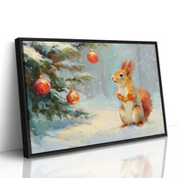 Winter Squirrel Discovers Christmas Magic