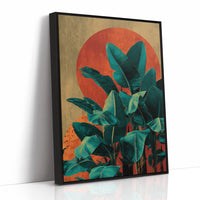 Banana Leaves at Sundown