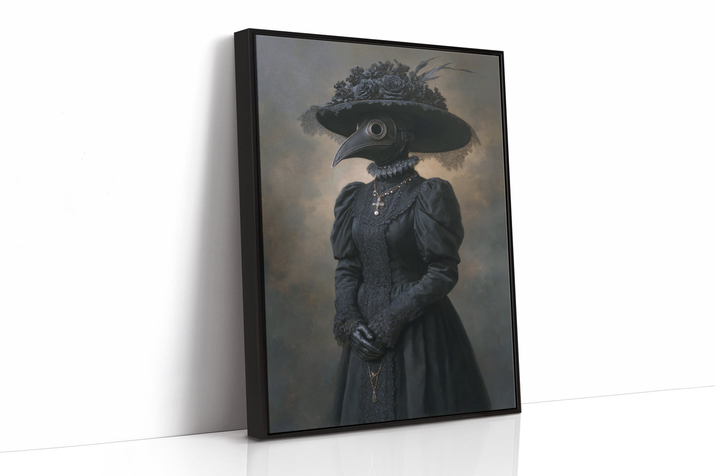 Elegance Beneath a Feathered Veil
