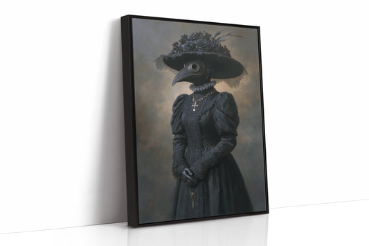Elegance Beneath a Feathered Veil