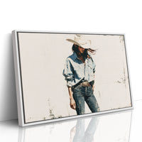 Denim Shirt, White Hat Stance