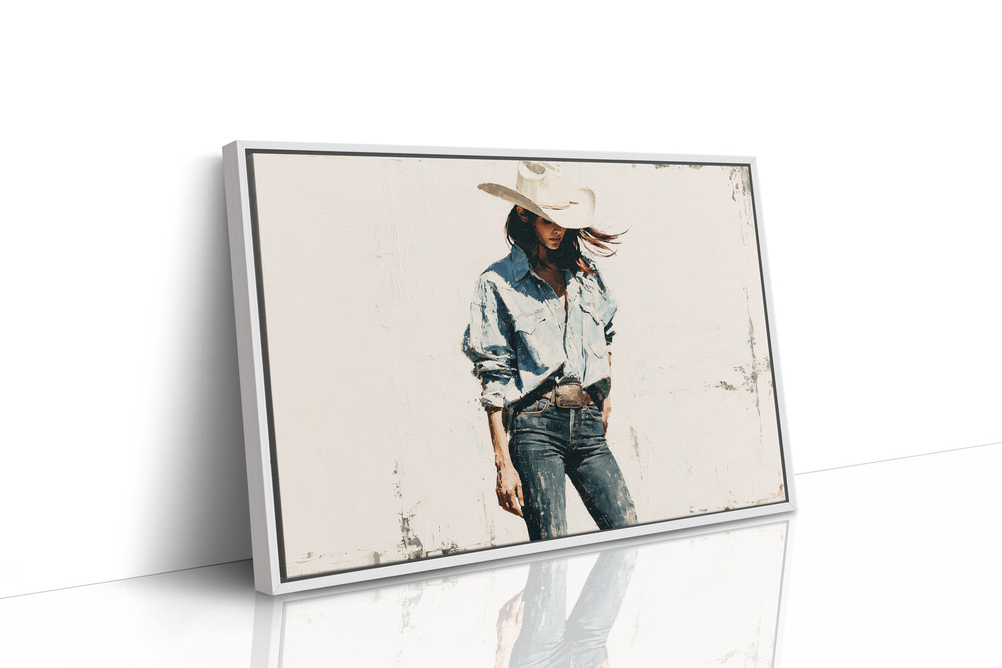 Denim Shirt, White Hat Stance