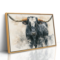 Longhorn Watercolor Portrait