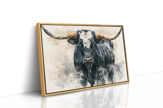 Longhorn Watercolor Portrait