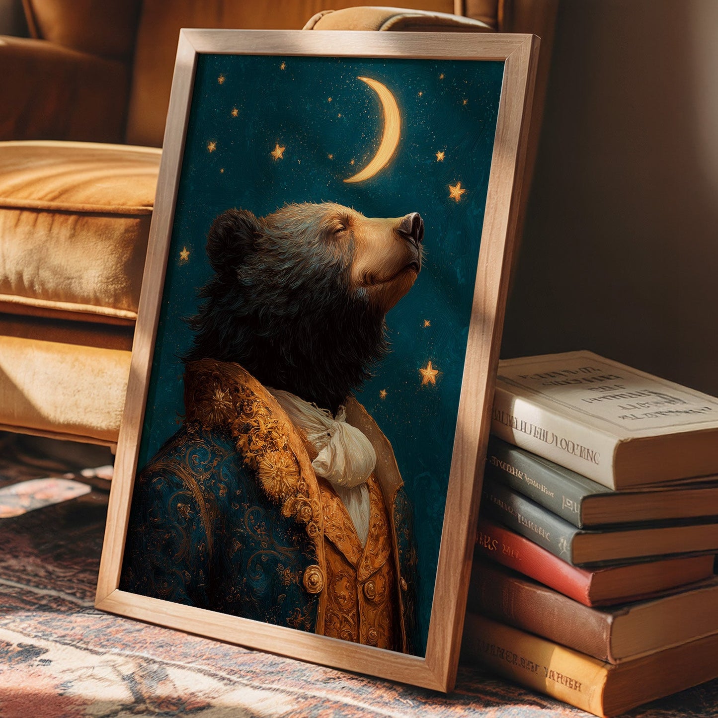 Noble Bear Gazes At Stars