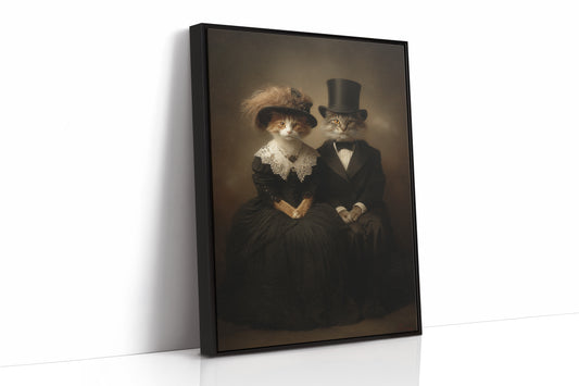 Feline Elegance in Vintage Attire