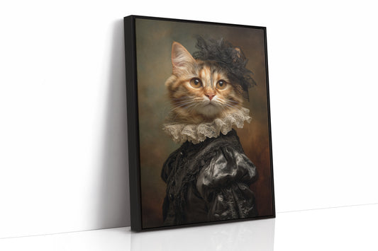 Regal Feline in Victorian Attire