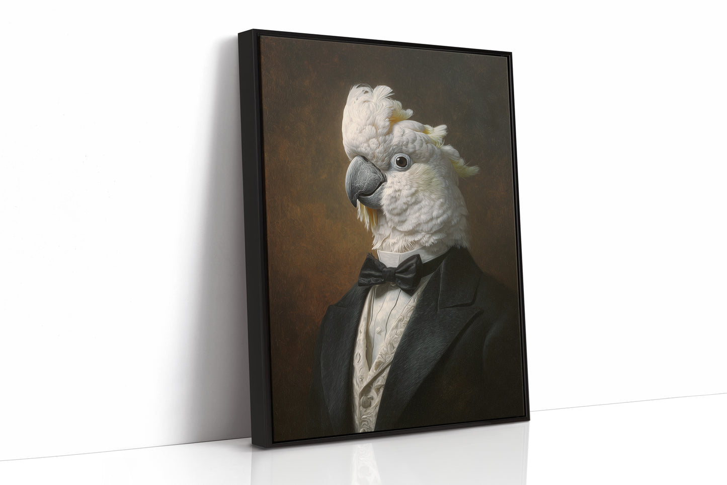 Dapper Cockatoo in Formal Attire