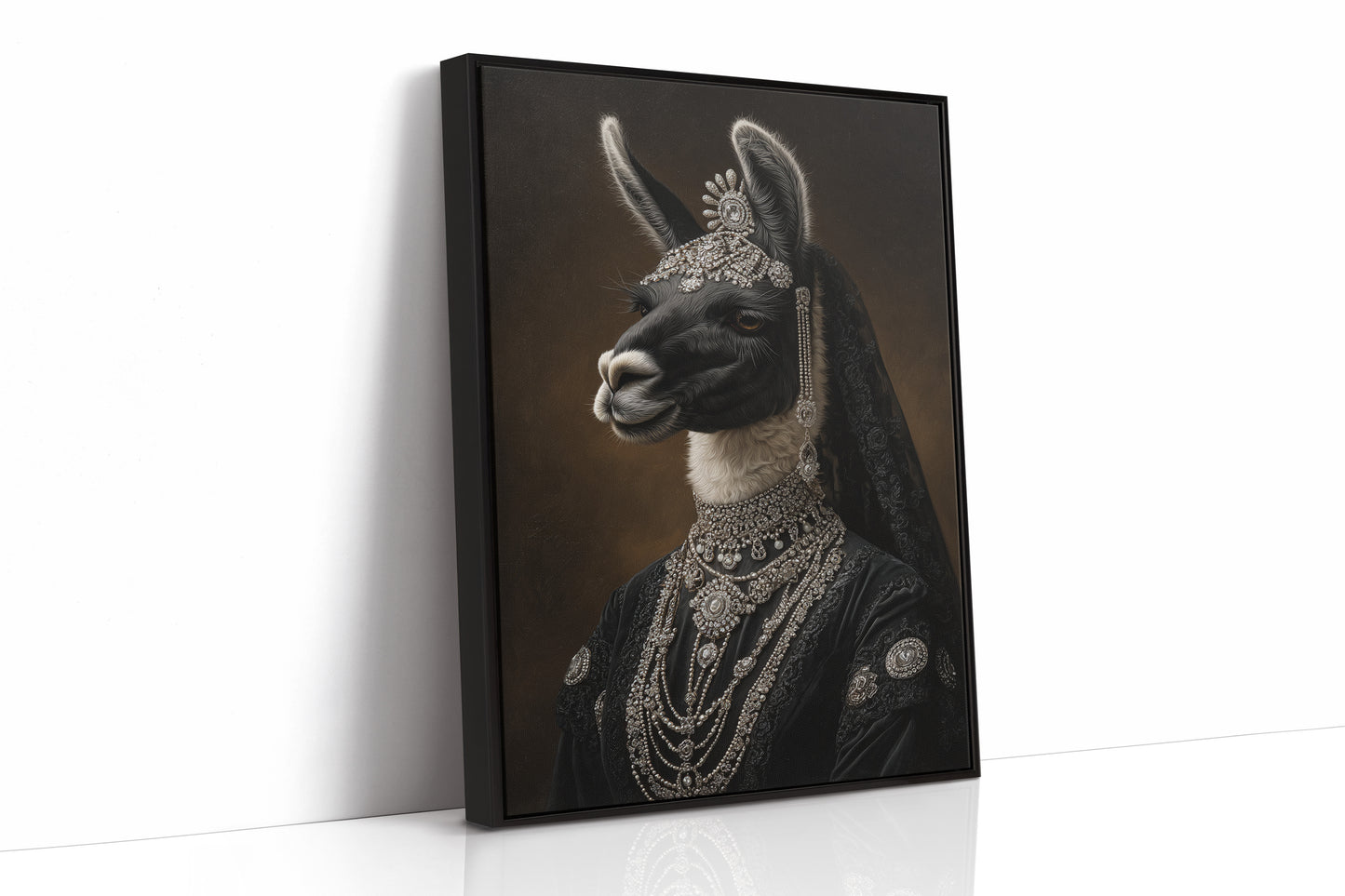 Regal Llama in Opulent Attire