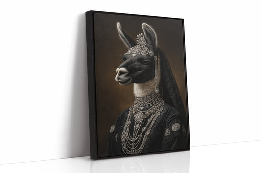 Regal Llama in Opulent Attire