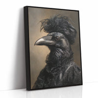 Elegantly Dressed Raven in Lace