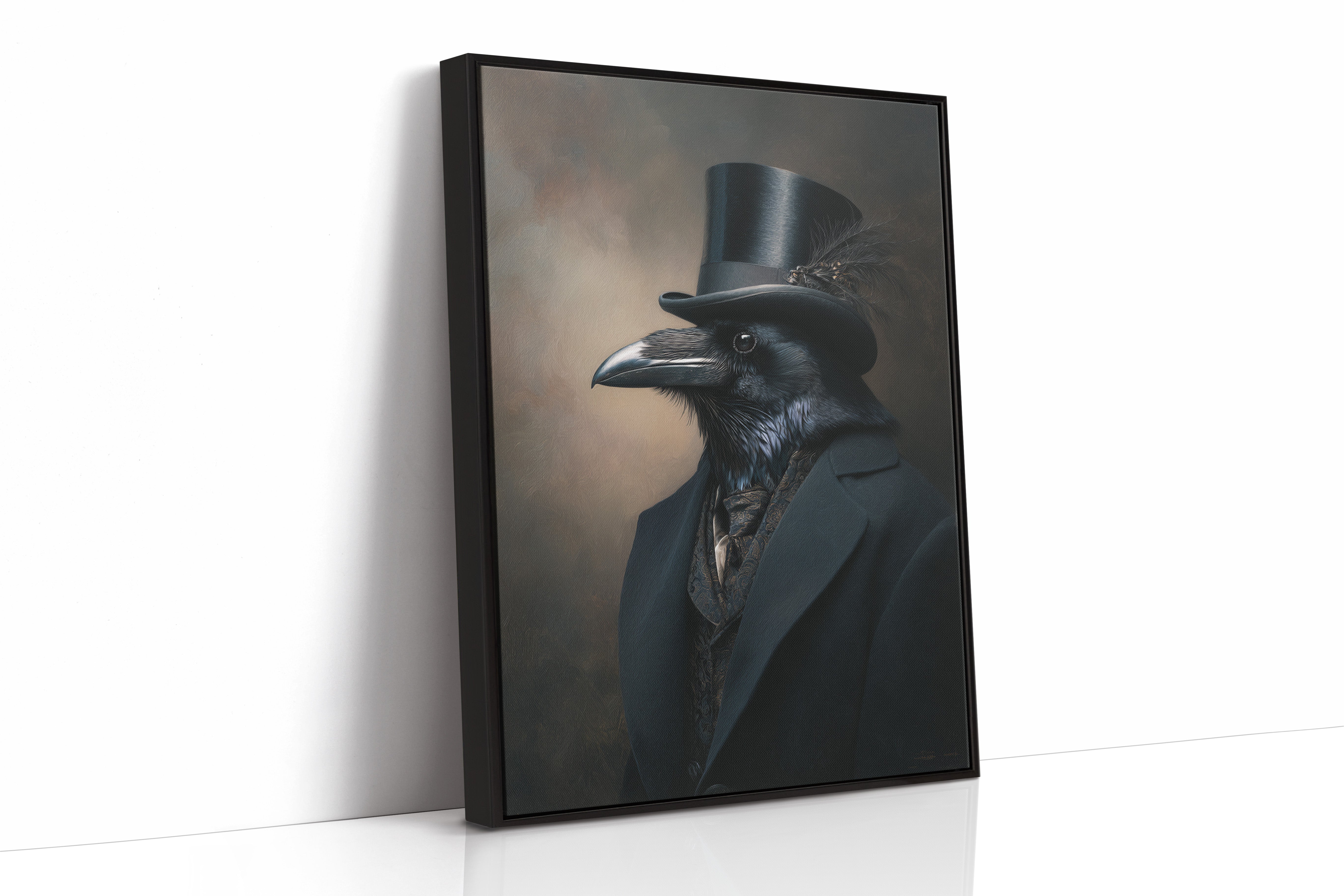 Dapper Raven in Formal Attire