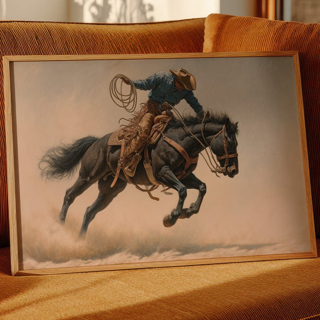 Wild Stallion Dances Through Dust