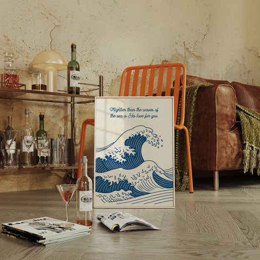 Mightier Than the Waves Ocean Print