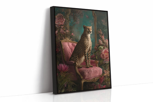Regal Gaze Amidst Floral Splendor