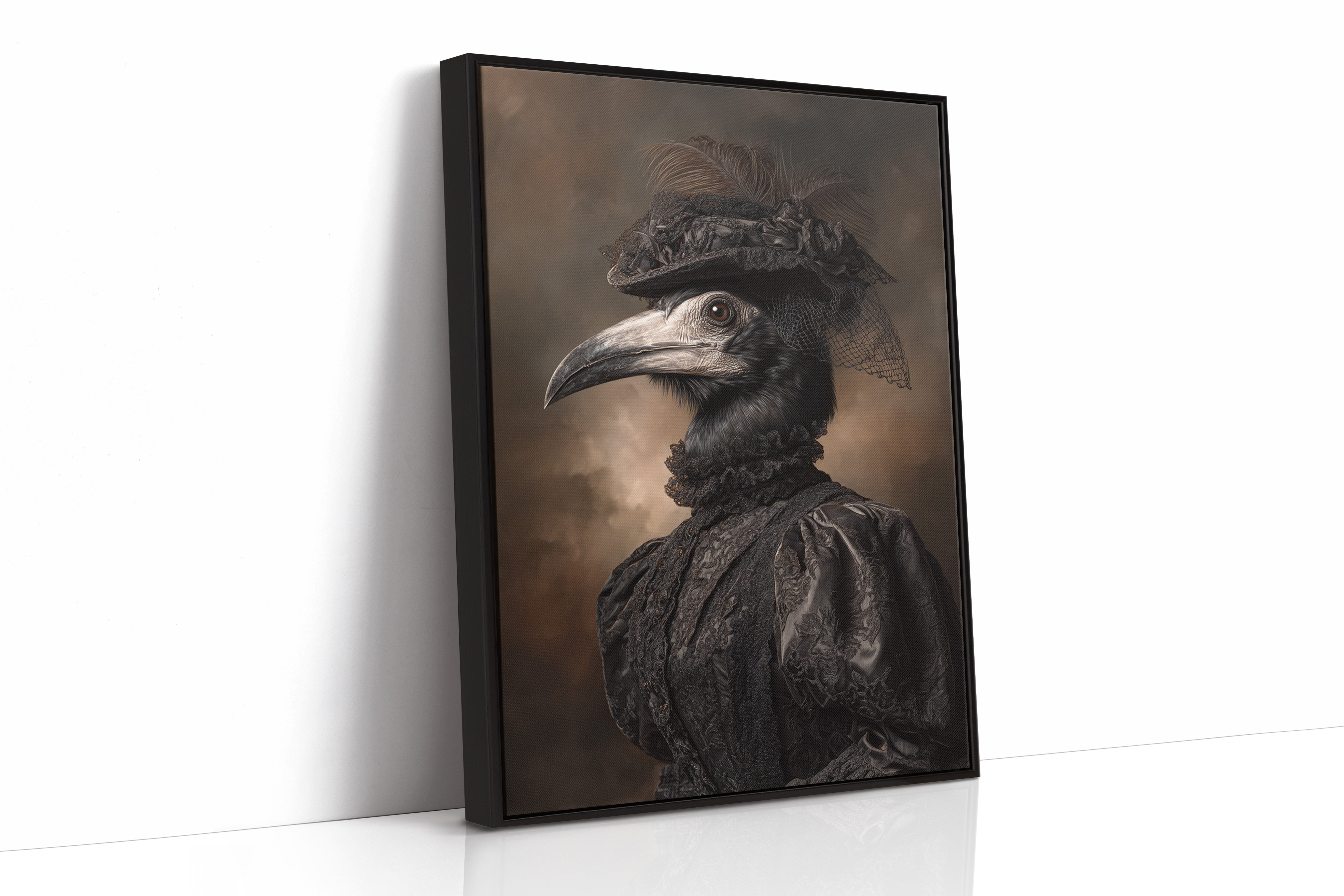 Elegance Beneath Feathered Veils