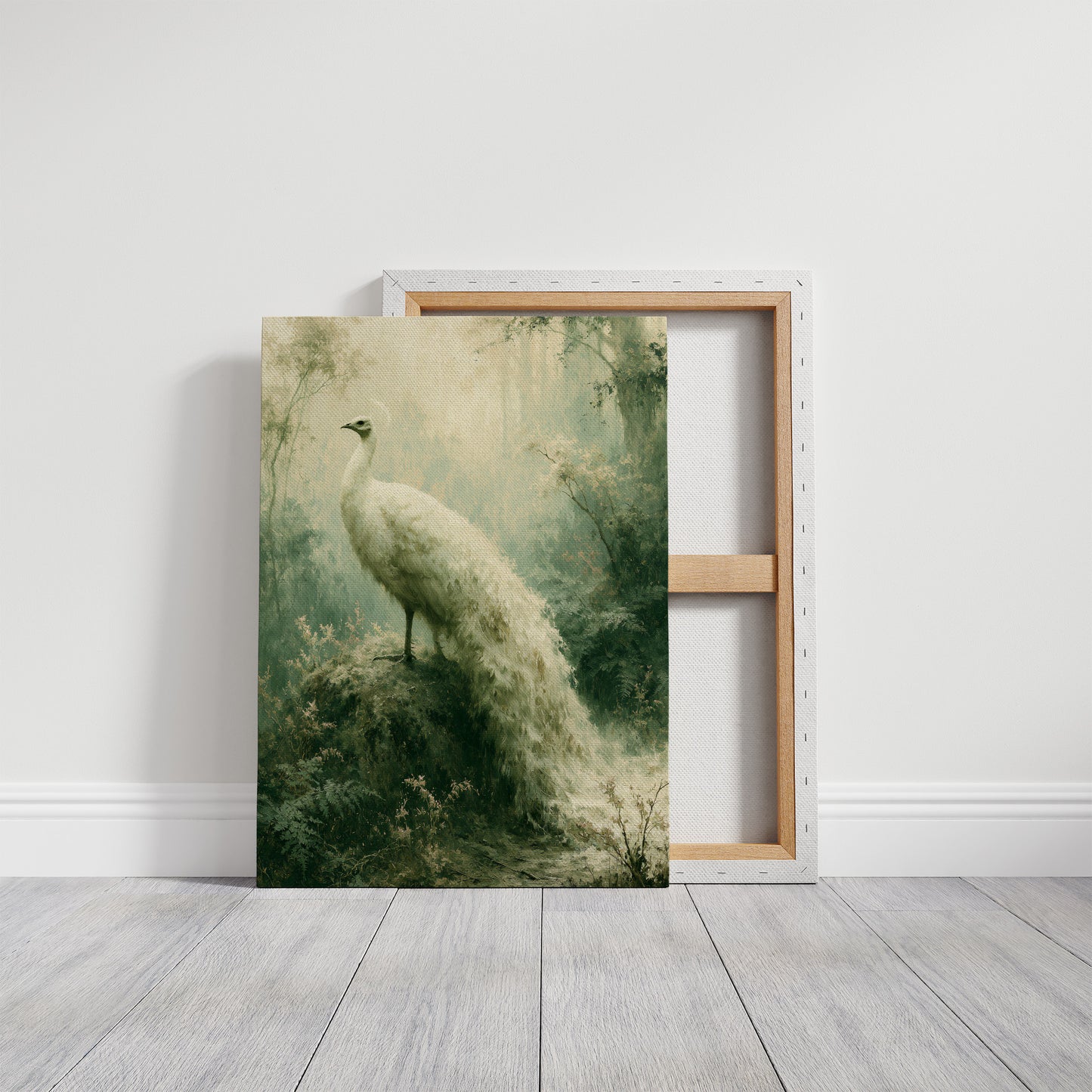 White Peacock in the Mist