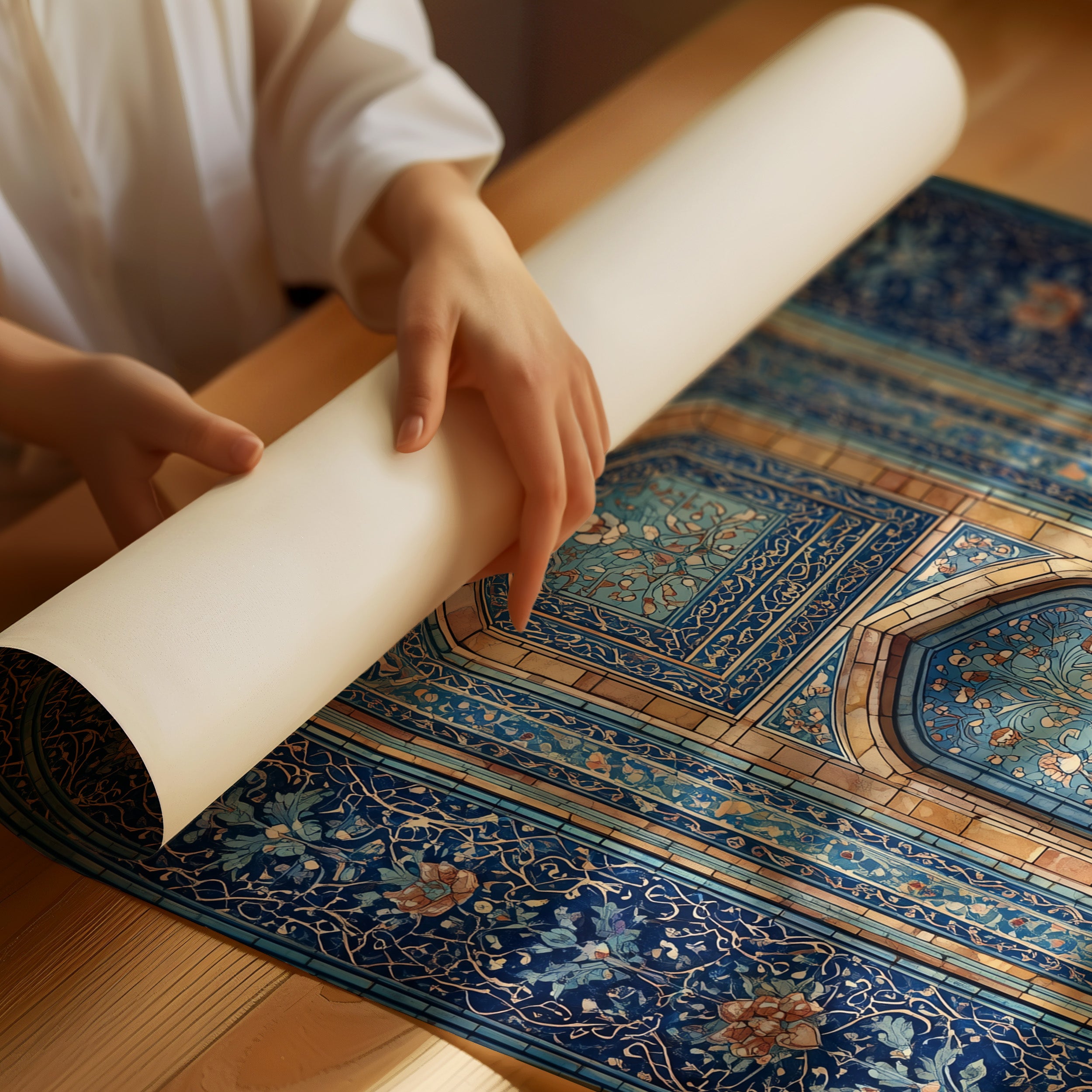 Blue Tiles Hold Ancient Prayers