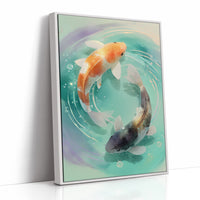 Koi Circle Their Turquoise Dreams