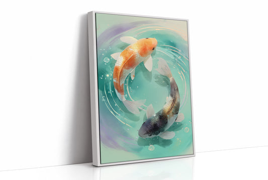 Koi Circle Their Turquoise Dreams