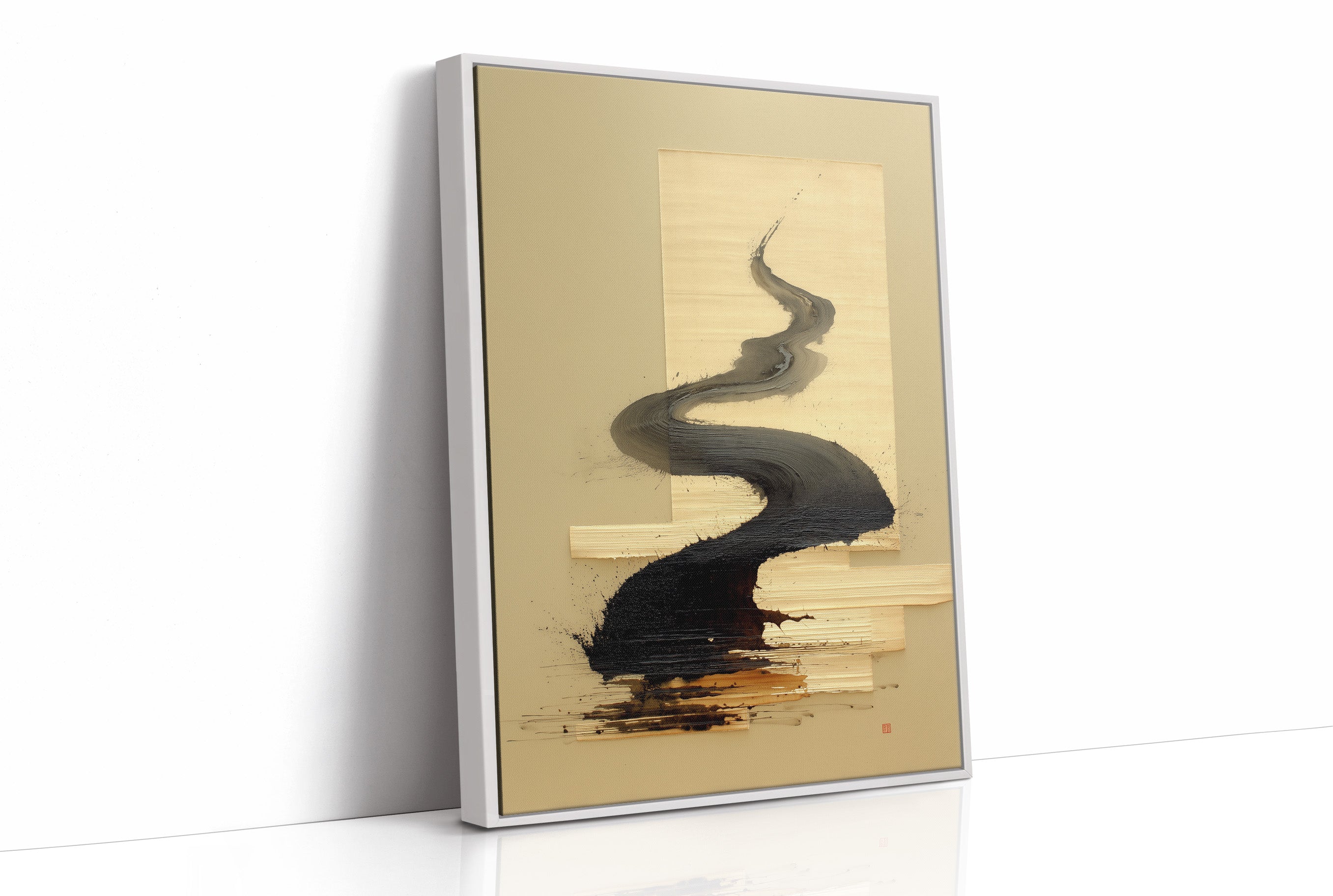 Ink Rivers Flow Through Golden Light