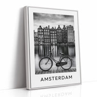 Bicycle By The Canal Houses