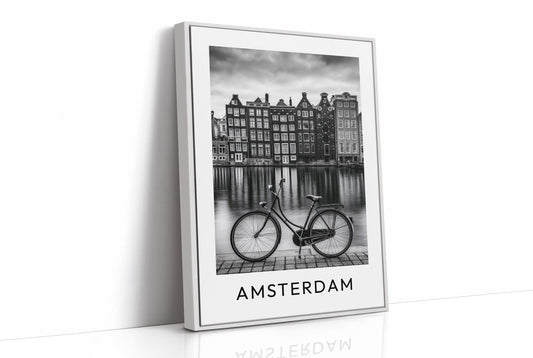 Bicycle By The Canal Houses