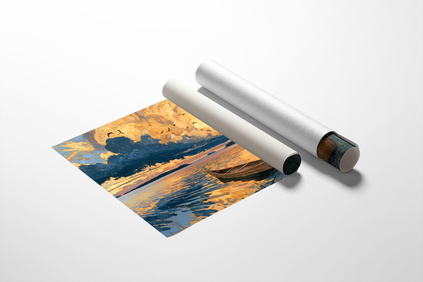 Canoe, Sky on Fire