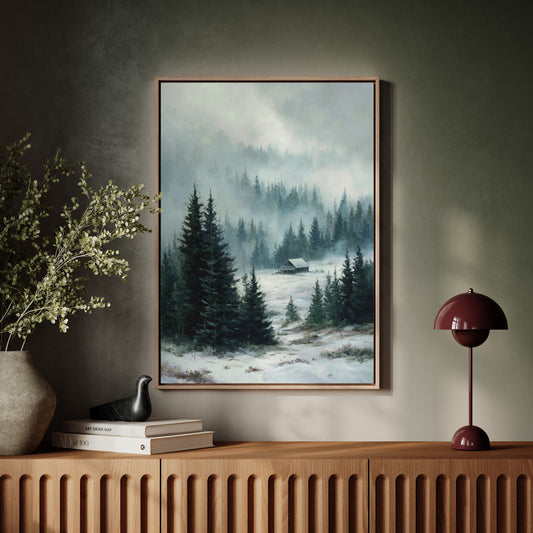 A Cabin Beneath Silent Pines