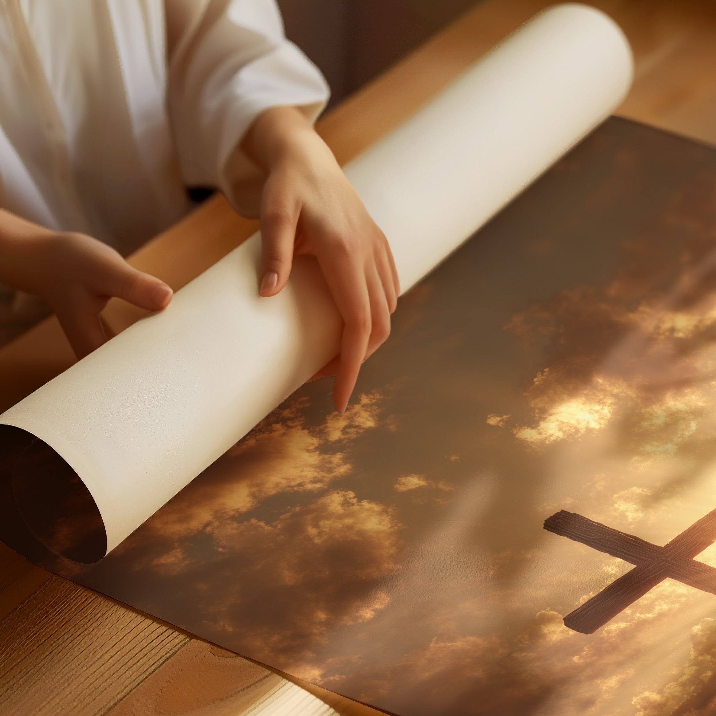 Sunlit Promise On Calvary Hill