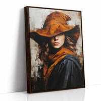 Mystical Woman in Orange Hat