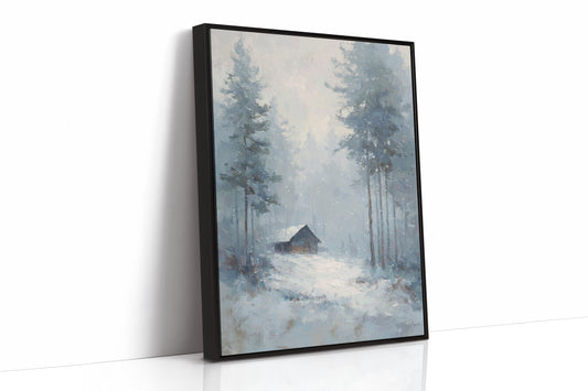 A Cabin Lost in Frosted Haze