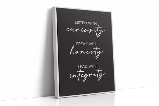 Listen Speak Lead With Integrity