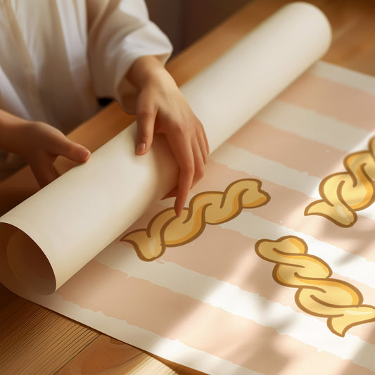 Pasta Dances Through Blush Stripes