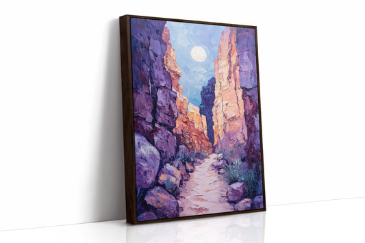 Moonrise Trail Through Painted Canyons