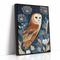 Barn Owl Amidst Ethereal Flora