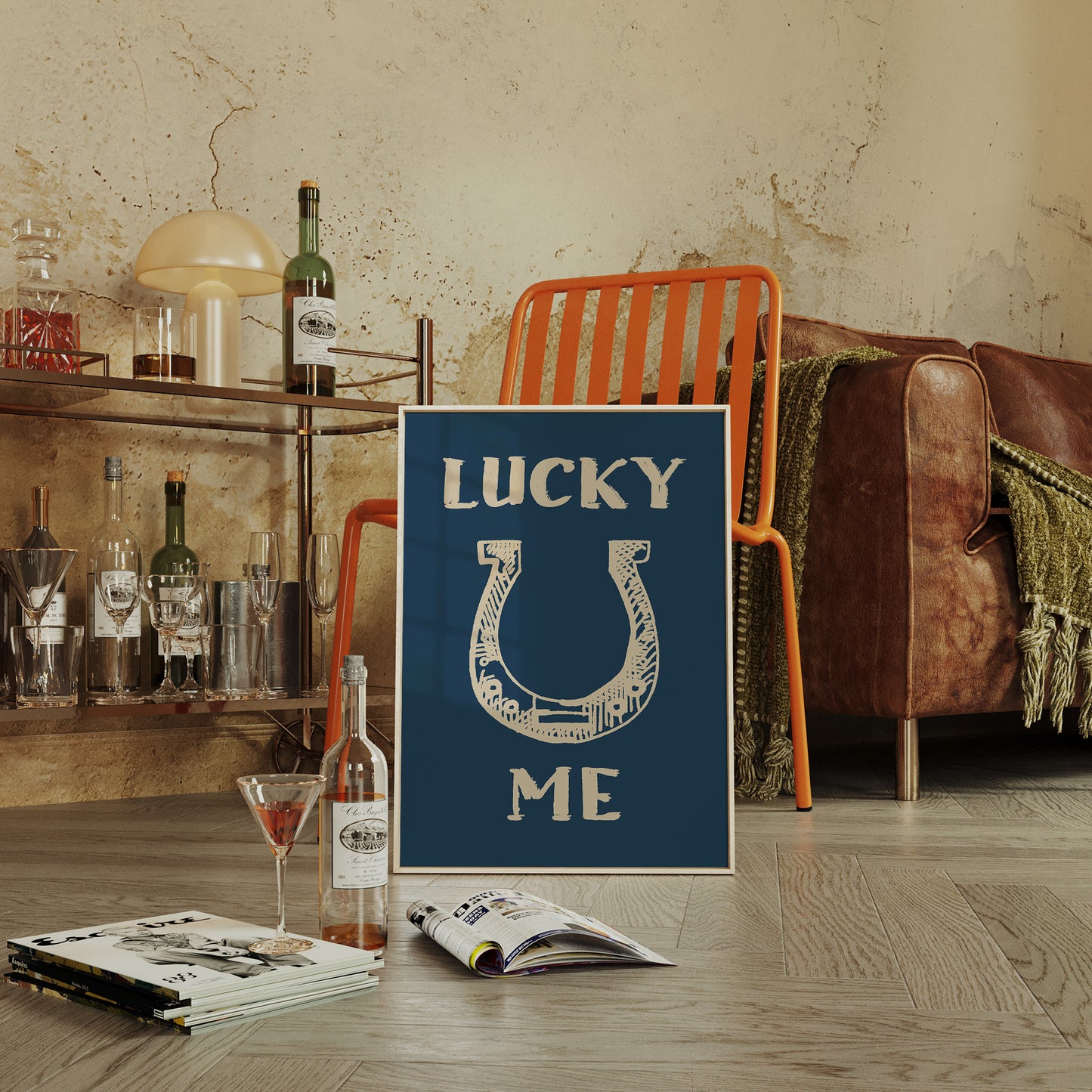 Lucky Me Horseshoe Print – Western Country Wall Art